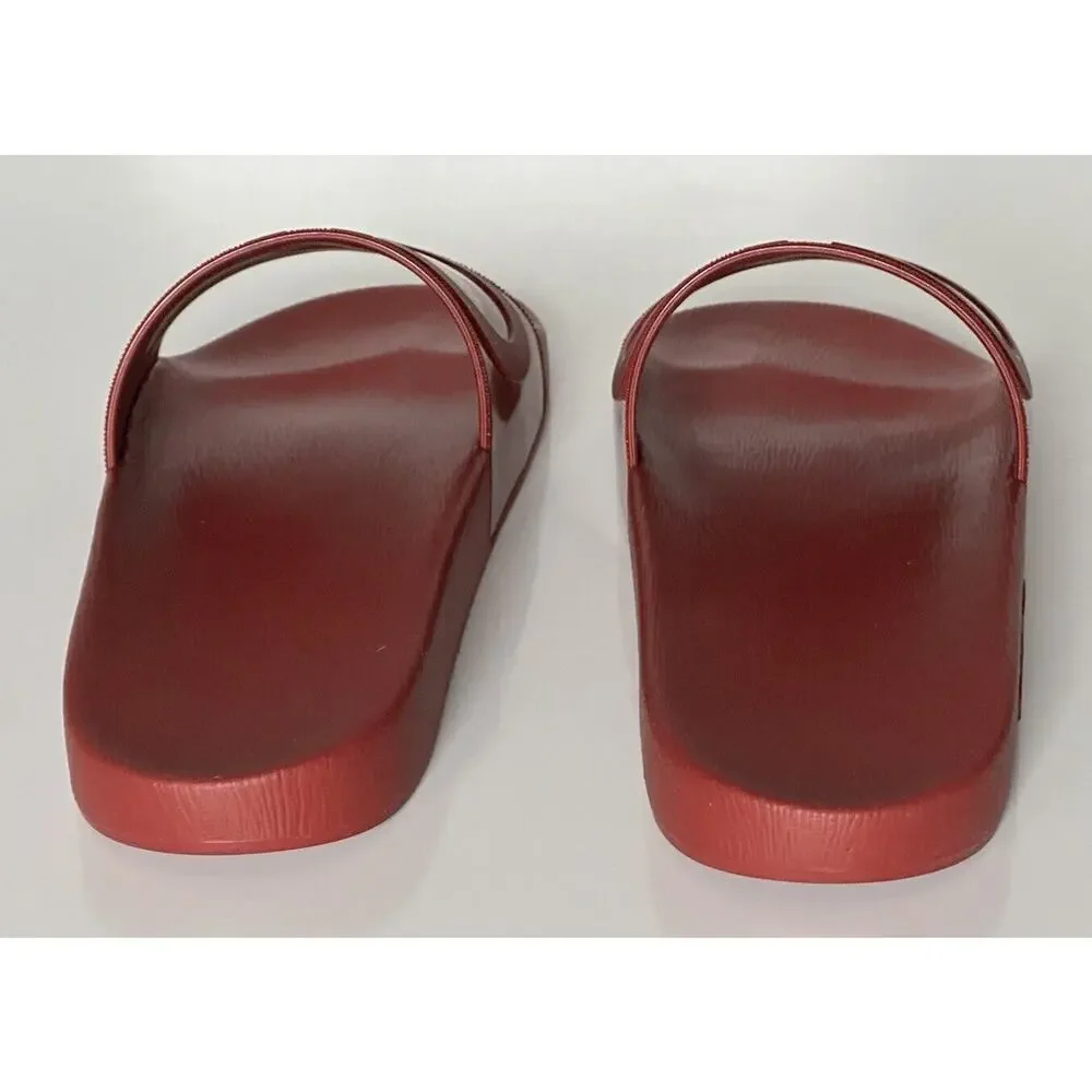 NIB Salvatore Ferragamo Groove Men's Rubber Slide Sandals Red 9 US 0751899 IT